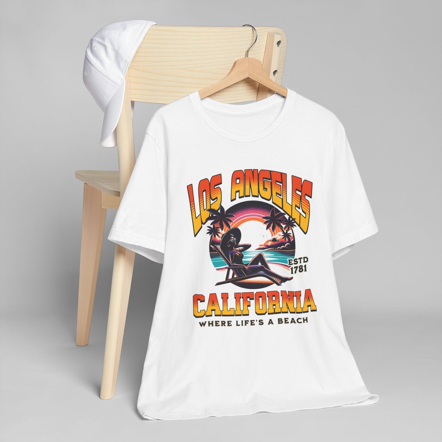 Los Angeles Vibes – “Where Life’s a Beach” Tee, Los Angeles Style Clothing, Beach Style T-Shirt, Rep Your City Los Angeles