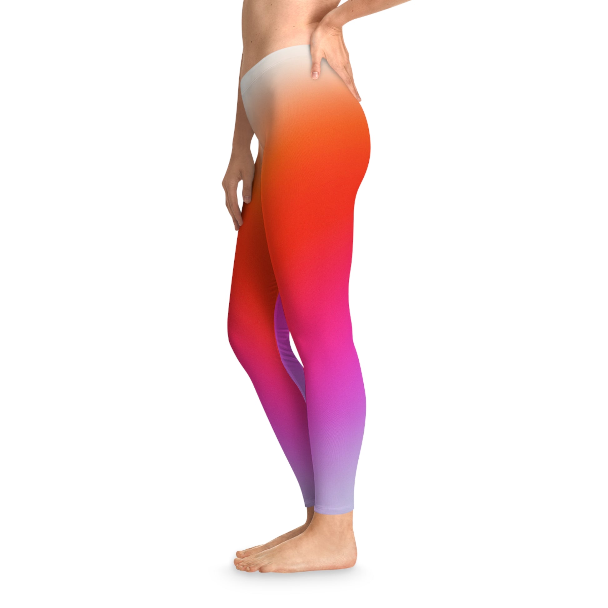 Vibrant Gradient Leggings, Yoga Pants, Athletic Wear, Comfortable Activewear, Gradient Fashion Leggings, Activewear Apparel for Women