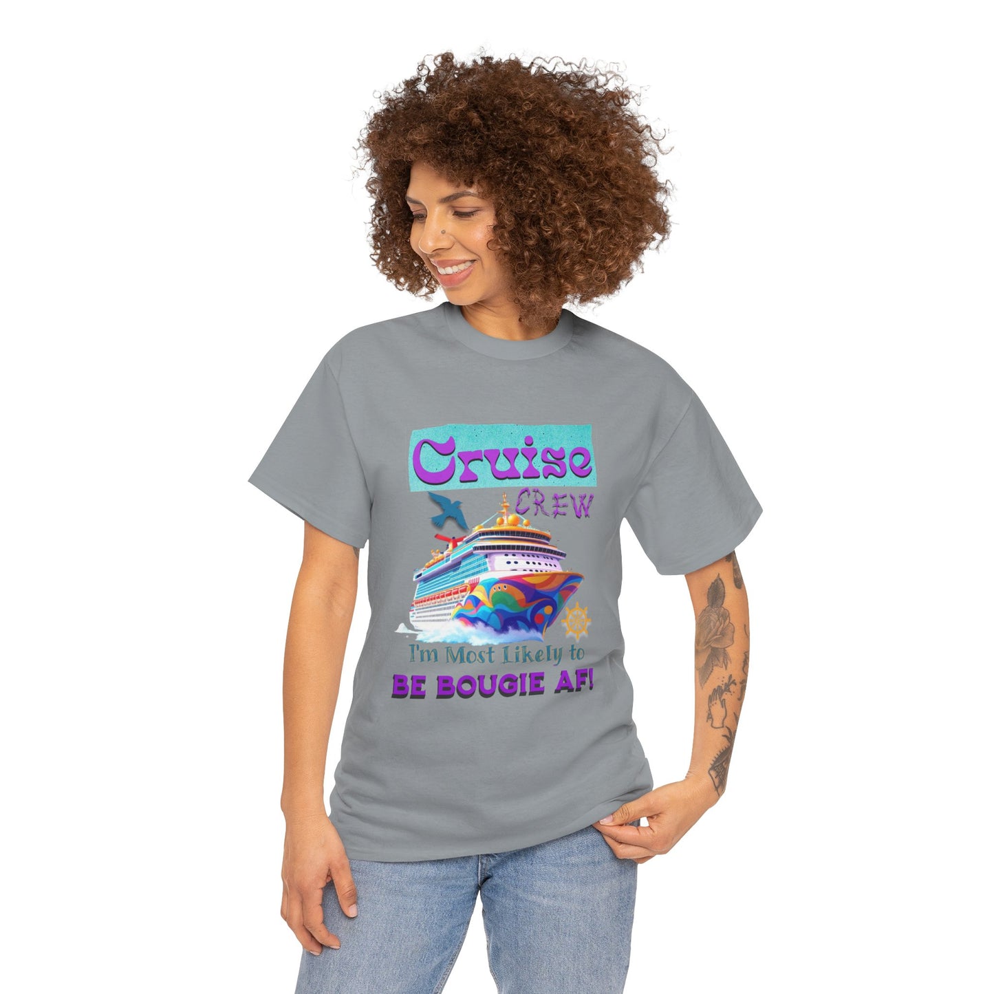 Cruise Crew Tee - I'm Most Likely to Be Bougie AF, Travel Shirt, Vacation Apparel, Cruise Outfits, Summer Fun Clothing for the Bougie Crew