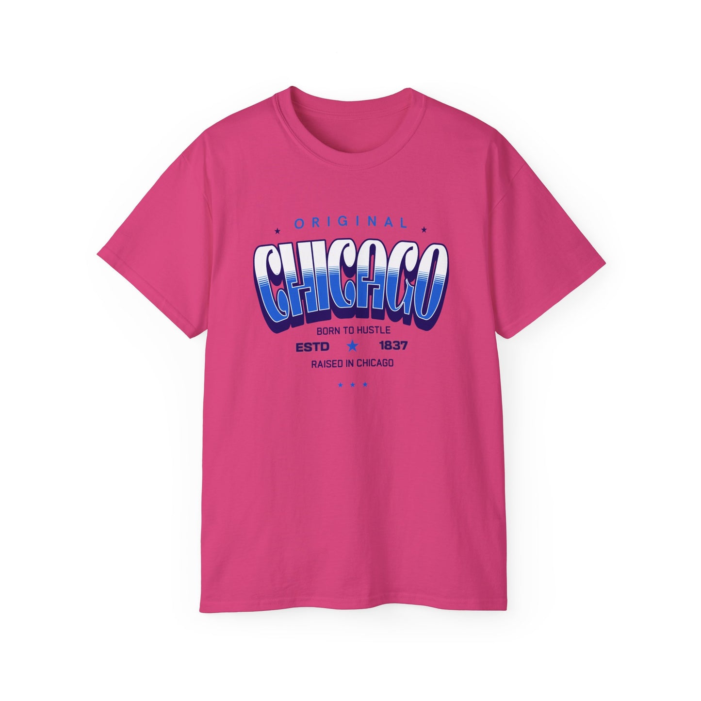 Chicago Hustle Graphic Tee, Streetwear T-Shirt, Gift for Travelers, Chicago Souvenir, Unisex Chicago T-Shirts Casual Wear. Chi-Town Tees
