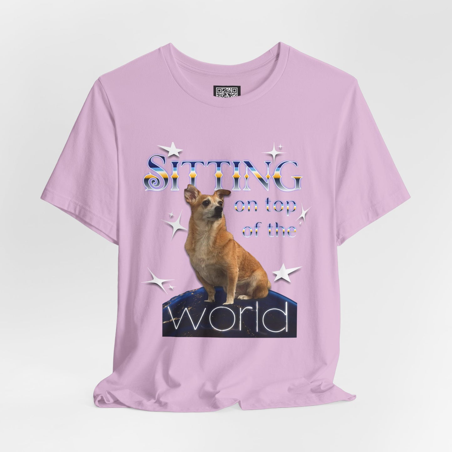 Personalized T‑Shirt for Pets— "Sitting on Top of the World" Chihuahua Graphic Tee
