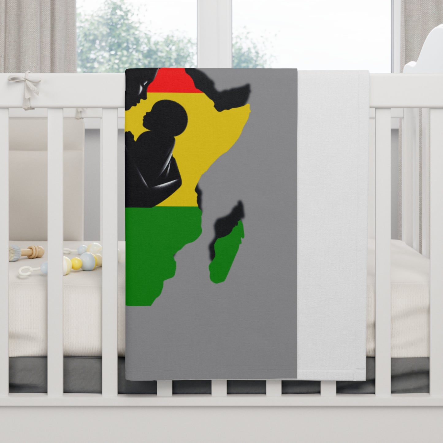 Personalized Mother Africa's Embrace Blanket, Infant Shower Gifts, Juneteenth Baby Gifts, Baby Heritage Blanket, Personalized Baby Gift for Shower