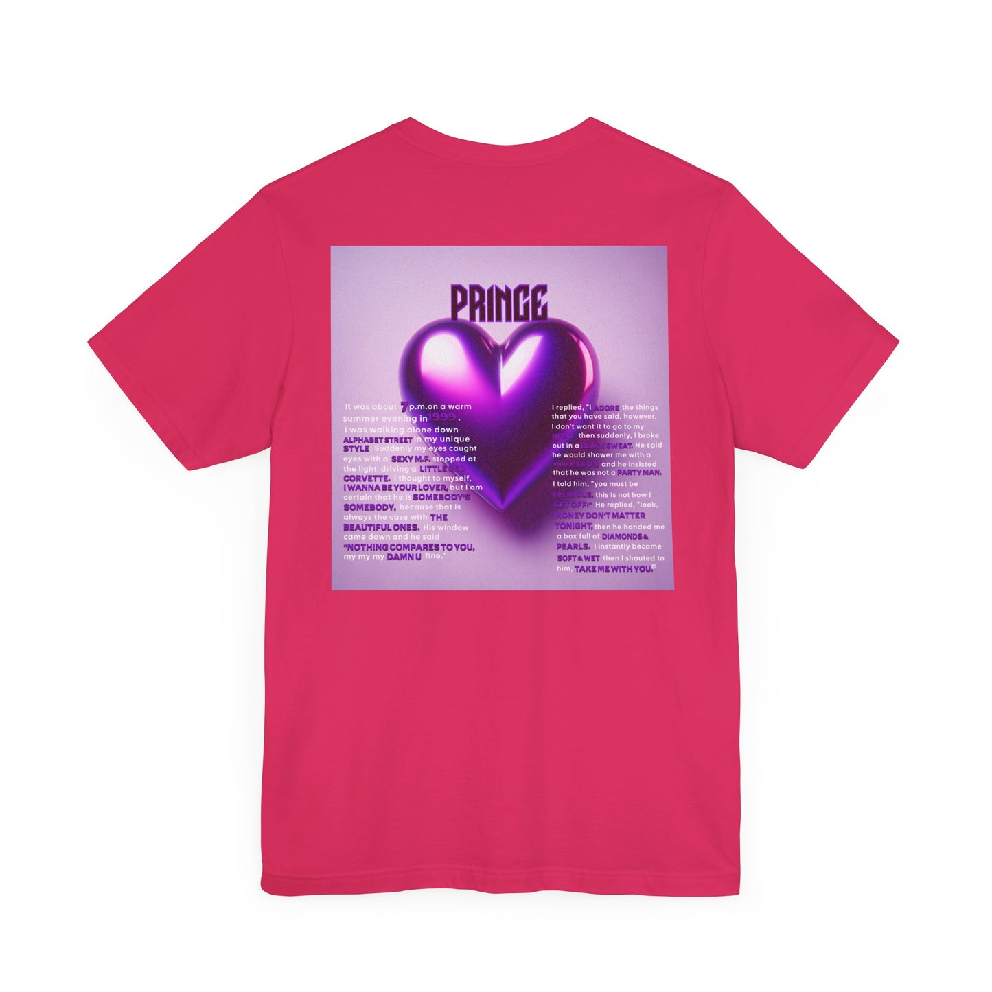 Prince Tribute Unisex Tee - Stylish Band Shirt, Music Lover Gift, Festival Wear, Retro Fashion, Unique Graphic Tee, Prince Song Collaboration