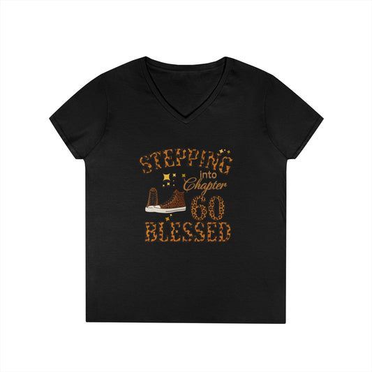 Stepping into Chapter 60 Blessed V-Neck Tee