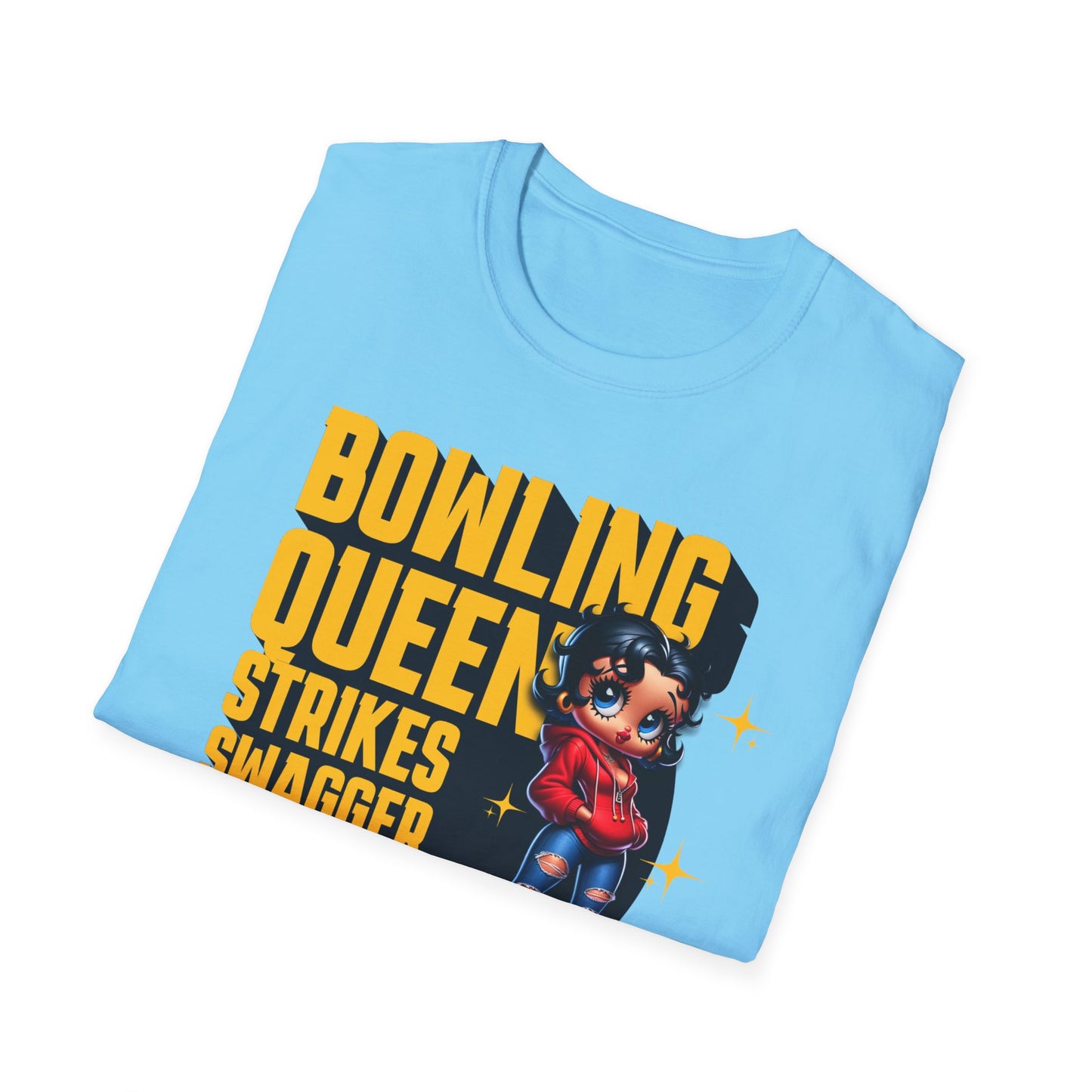 Betty Boop the Bowling Queen T-Shirt, Cute Betty Boop Shirt, Perfect Gift for a Bowler, Strikes Swagger & Beer