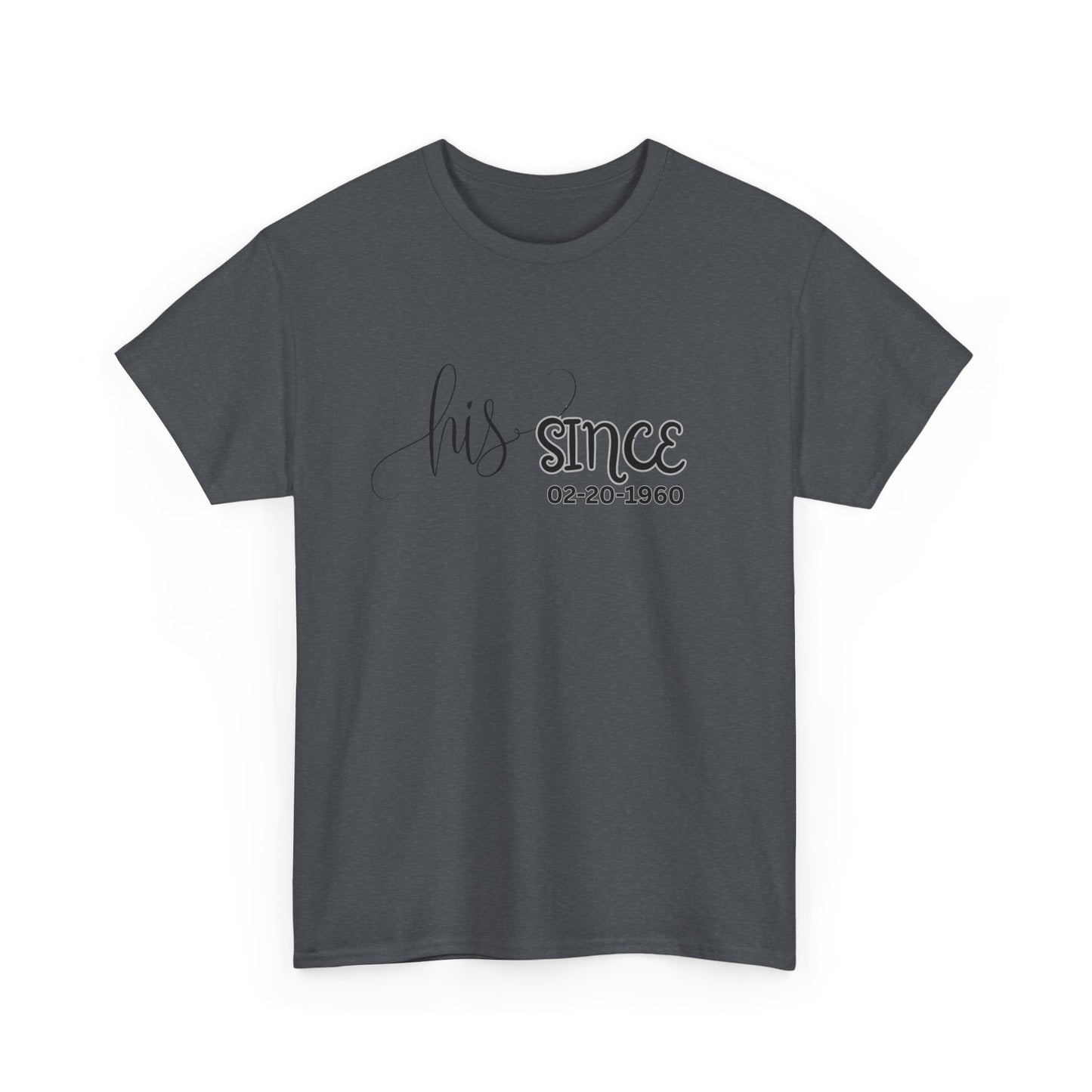 Personalized His and Hers Valentine T-Shirts, Custom Valentine T-Shirts, Unisex Valentine T-Shirts, T-Shirts for Couples, (Hers Solid Separately)