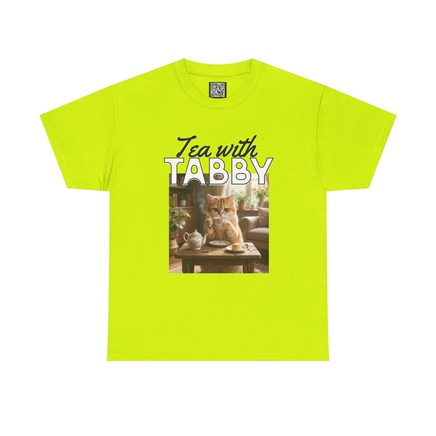 Personalized Tea with Tabby T-Shirt — Custom Cozy Cat Graphic Tee