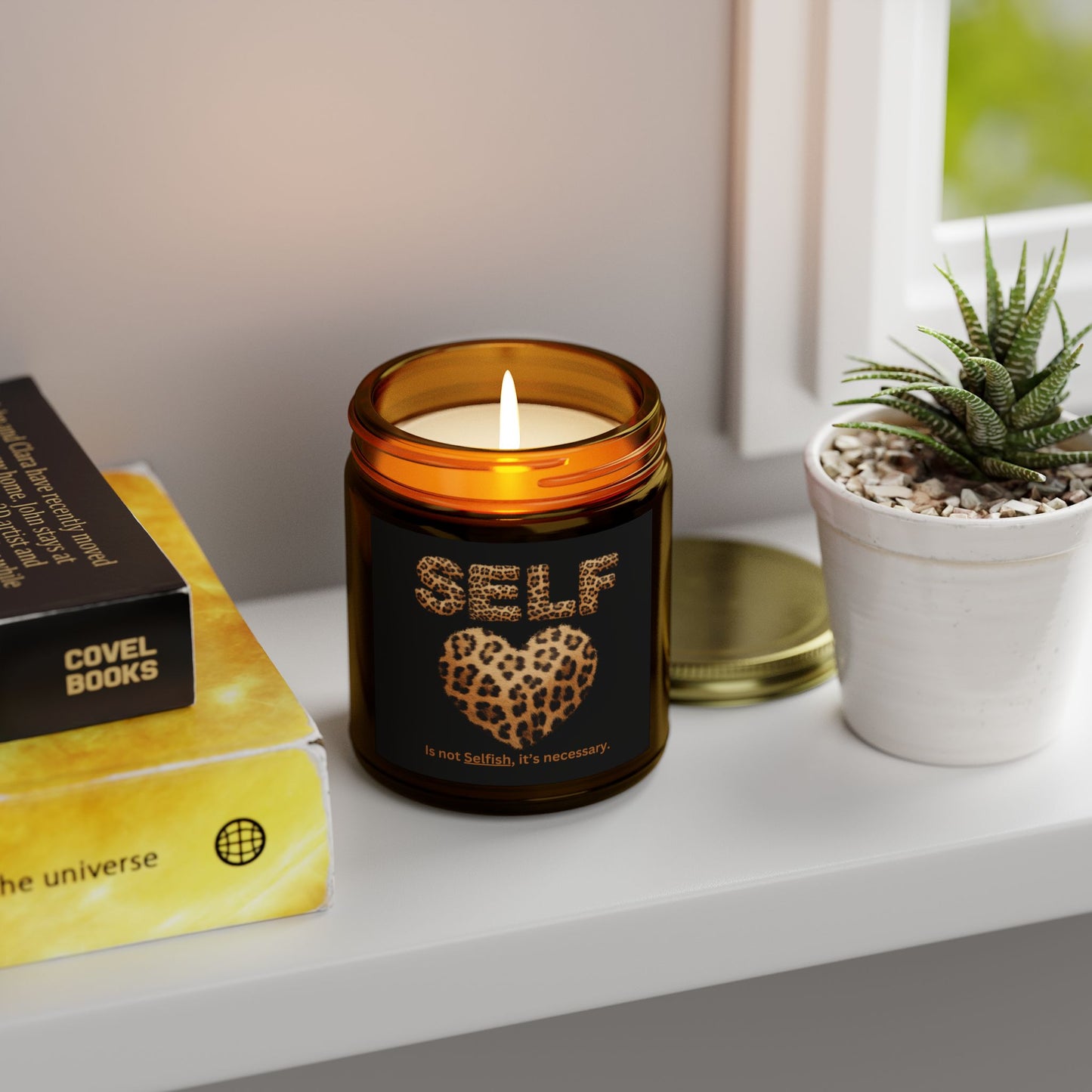 Self-Love Is Not Selfish, It's Necessary Scented Candles, Coconut Apricot Wax (4oz, 9oz)