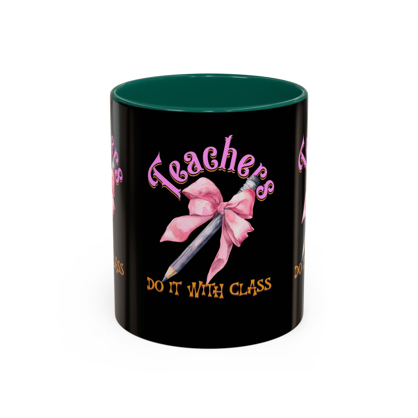 Colorful Mugs (11oz, 15oz), Teacher Appreciation Gift, Cute Gift for Teachers, Coffee Mug for Teachers, Coquette Bow Coffee Mug