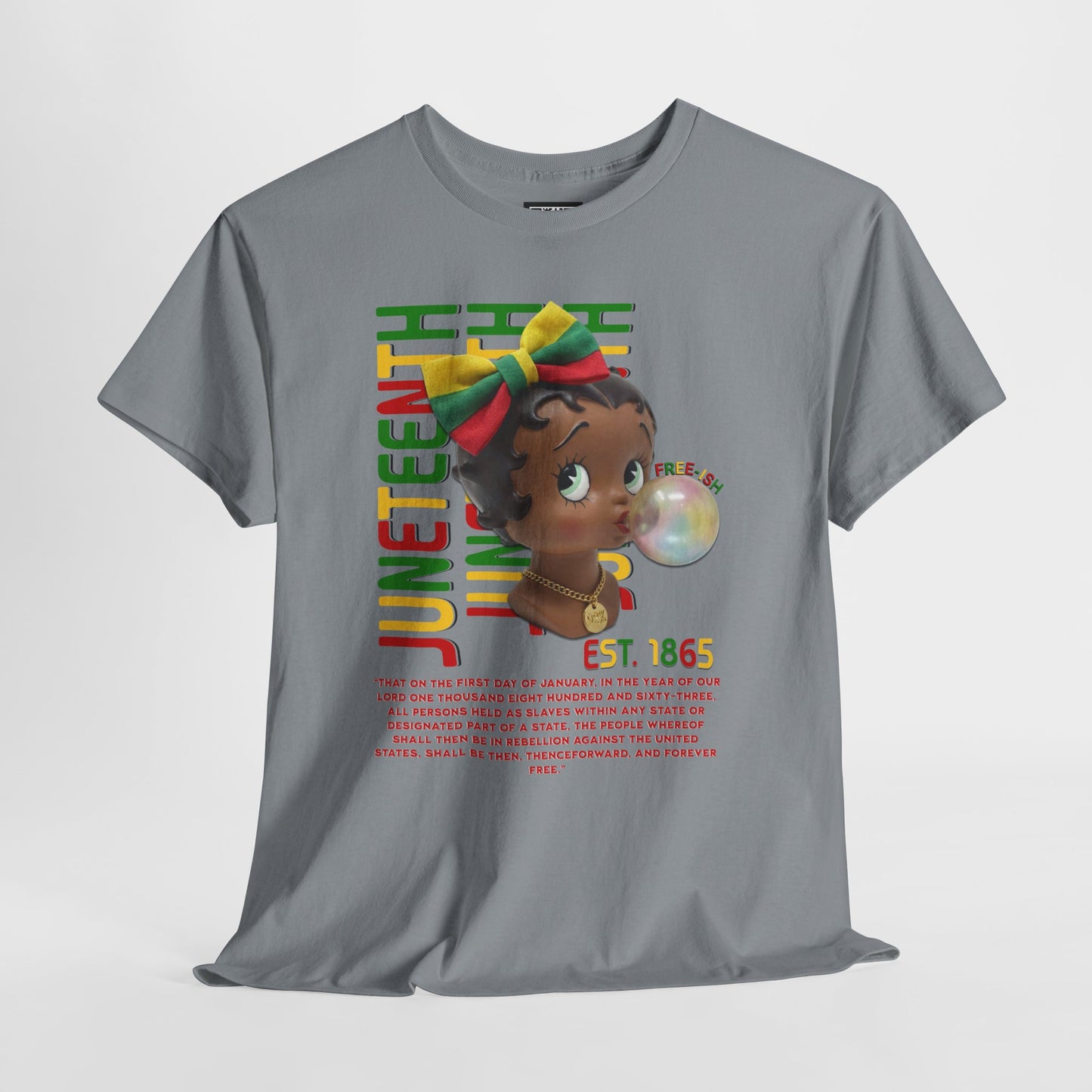 Juneteenth Betty Boop Graphic Tee — "Juneteenth Est. 1865" Celebration T-Shirt