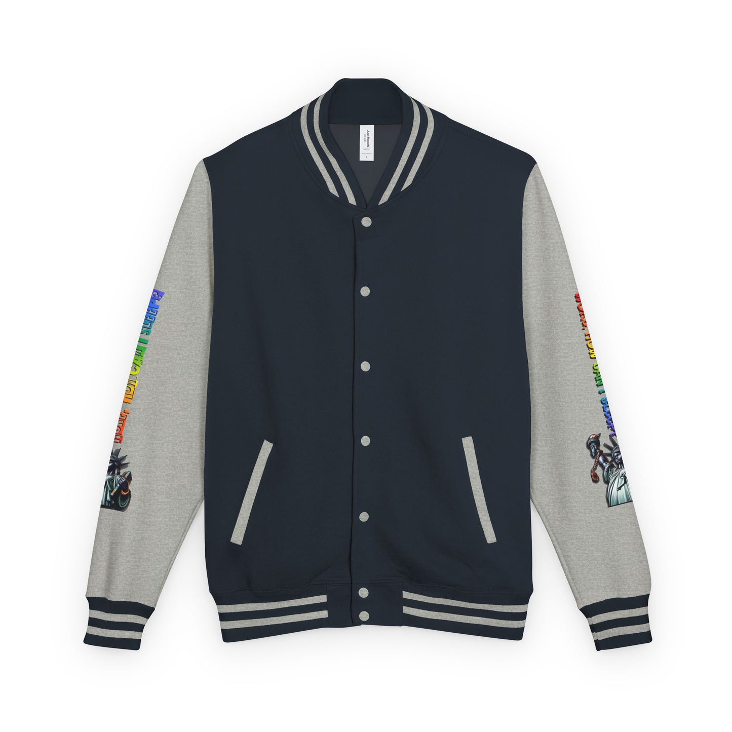Letterman Jacket — 'America' Statue of Liberty Retro Graphic