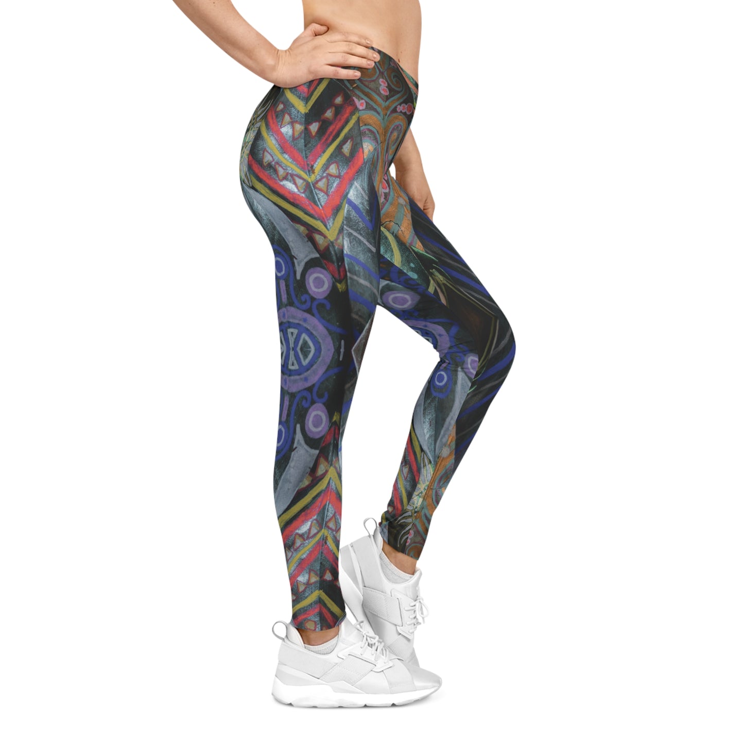 Bohemian Kaleidoscope Leggings — Vibrant BoHo Yoga Tights