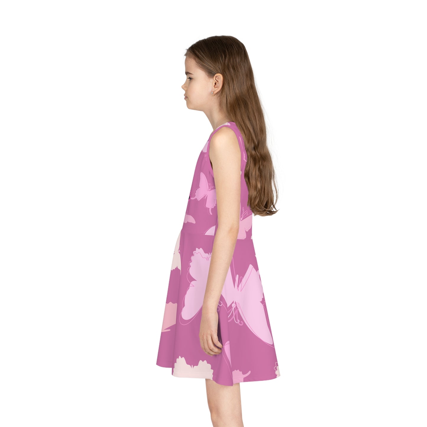 Girls' Princess Soft Purple Butterfly Sleeveless Sundress, Princess Dress for Girls 2T to XL, Cute Butterfly Dress for Toddlers