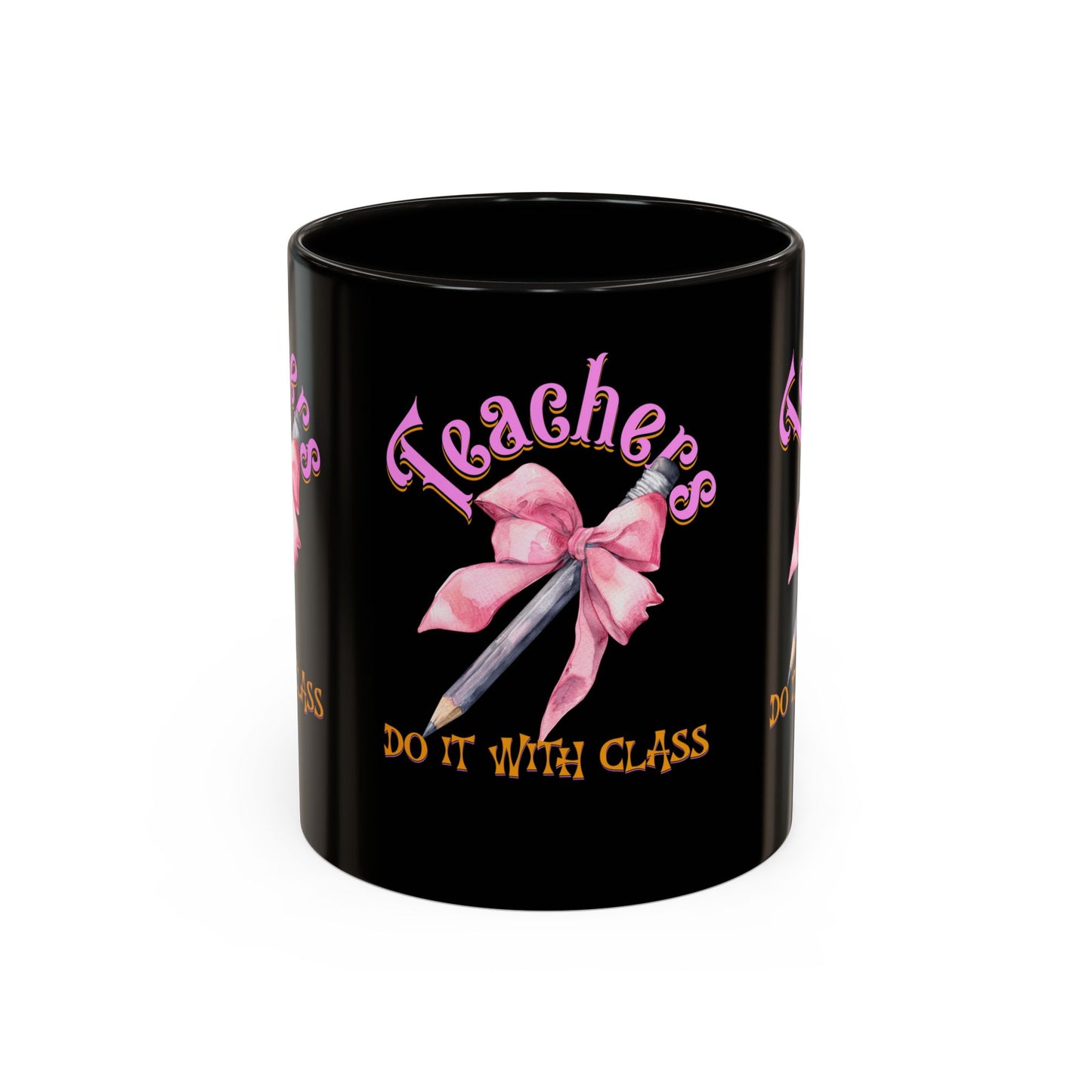 Colorful Mugs (11oz, 15oz), Teacher Appreciation Gift, Cute Gift for Teachers, Coffee Mug for Teachers, Coquette Bow Coffee Mug