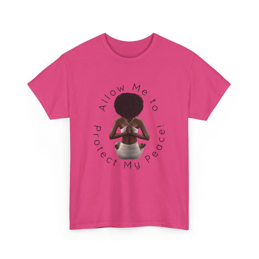 Protect My Peace Yoga Art - Afrocentric Serenity T-Shirt, Black History Month Shirts, T-Shirt Gift for Black Women, Gift for Yoga Enthusiast