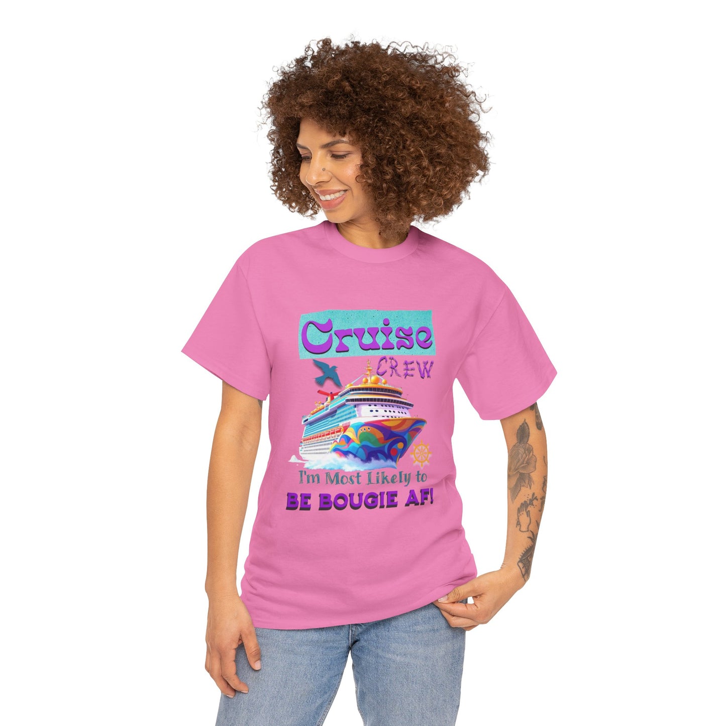 Cruise Crew Tee - I'm Most Likely to Be Bougie AF, Travel Shirt, Vacation Apparel, Cruise Outfits, Summer Fun Clothing for the Bougie Crew