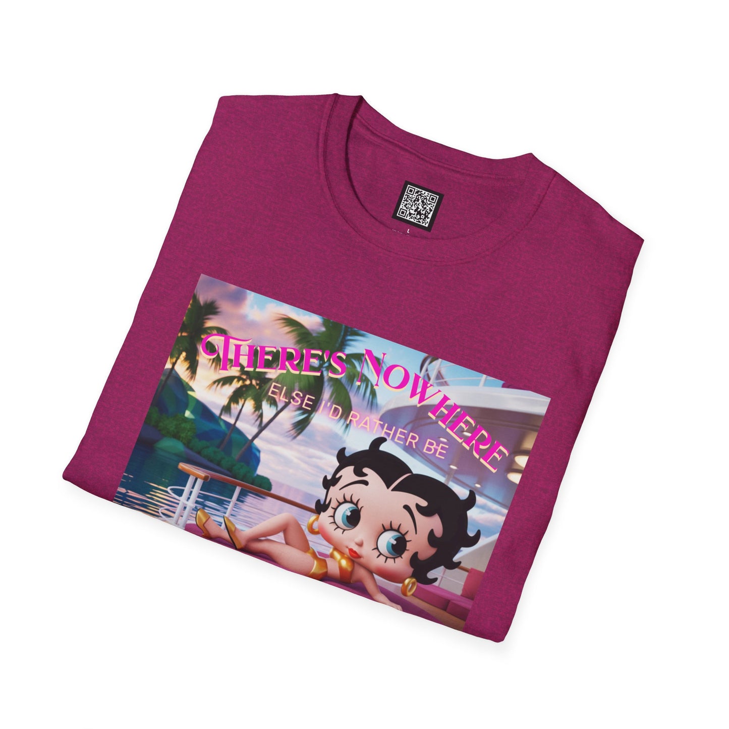 Betty Boop Tropical Unisex T-Shirt, Beach Lover Tee, Summer Vibes Shirt, Retro Cartoon Apparel, Gifts for Her, Fun Vacation Top