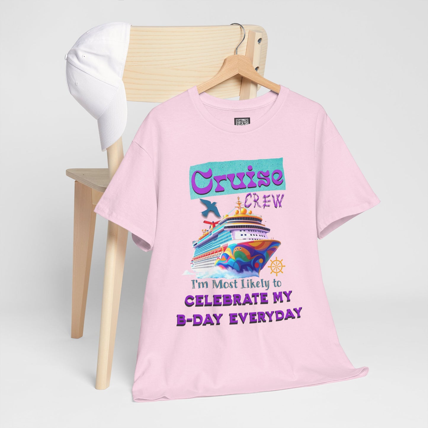 Cruise Crew Birthday Tee, Unisex Cotton T-Shirt, Vacation Apparel, Party Outfit, Gift for Travelers, Fun Cruise Wear, Cruise Birthday T-Shirt