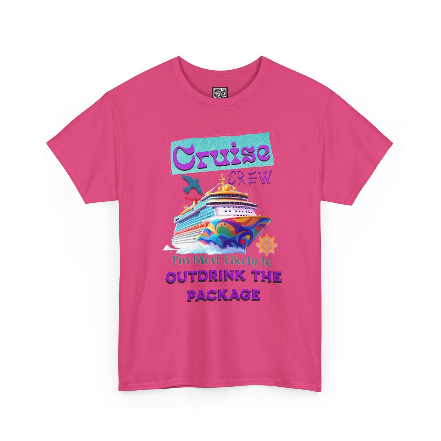 Cruise Crew Outdrink Package Tee | Fun Vacation T-Shirt | Perfect for Summer, Group Trips, Gifts, Drink Package T-Shirt for Cruise