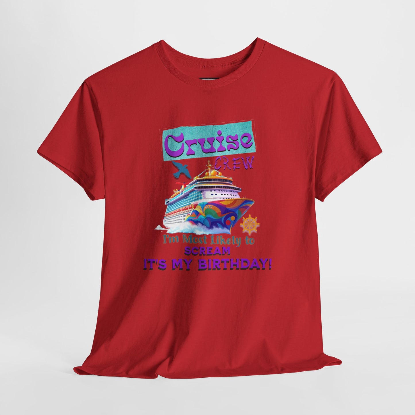 Cruise Crew Birthday T-Shirt, Vacation Shirt, Travel Tee, Fun Cruise Gift, Birthday Celebration Apparel for a Cruise Crew