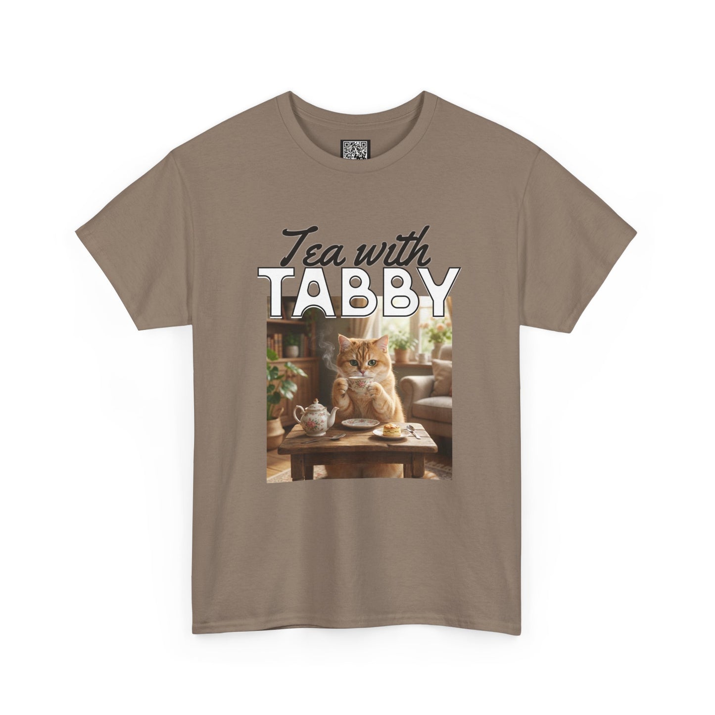 Personalized Tea with Tabby T-Shirt — Custom Cozy Cat Graphic Tee