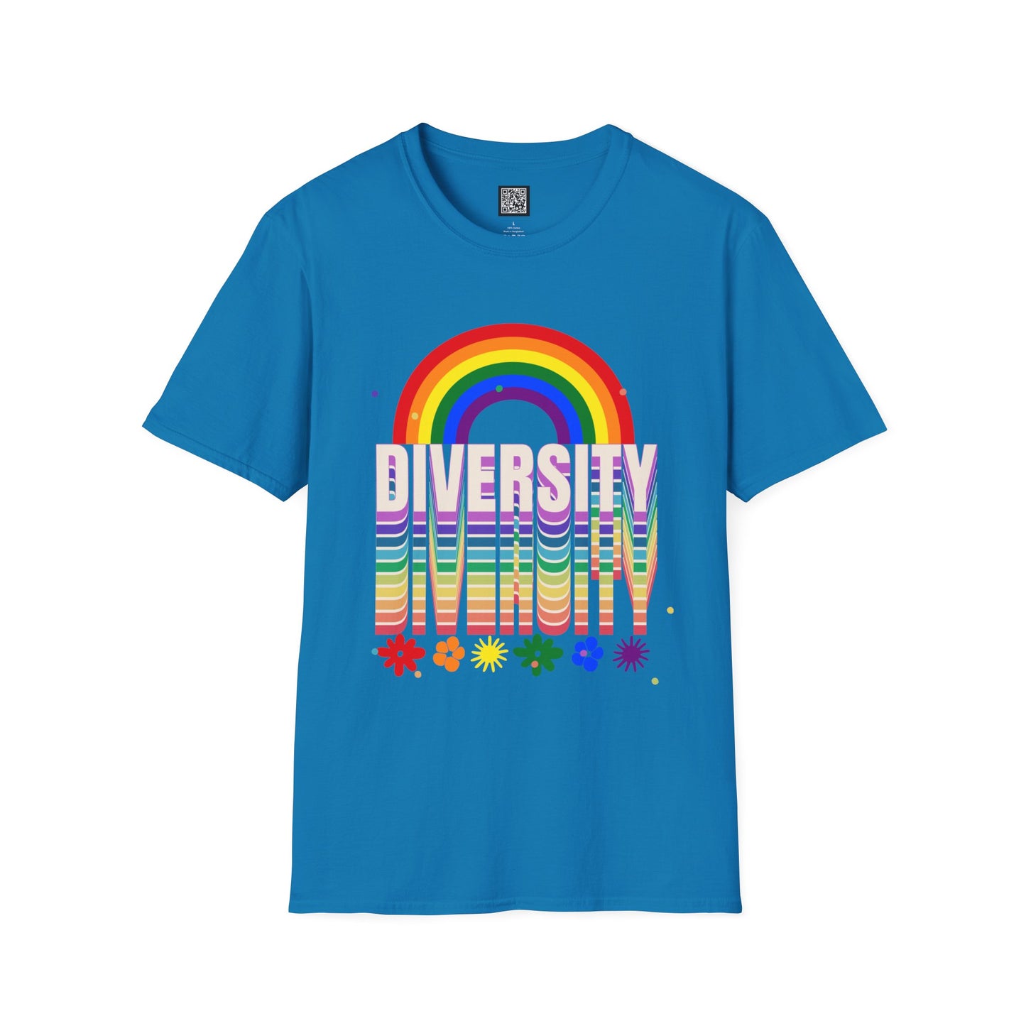Rainbow Diversity Unisex Softstyle T-Shirt, LGBTQ+ Pride Apparel, WEHO Inclusive Gift, Casual Wear, Colorful Tee for Pride Celebrations