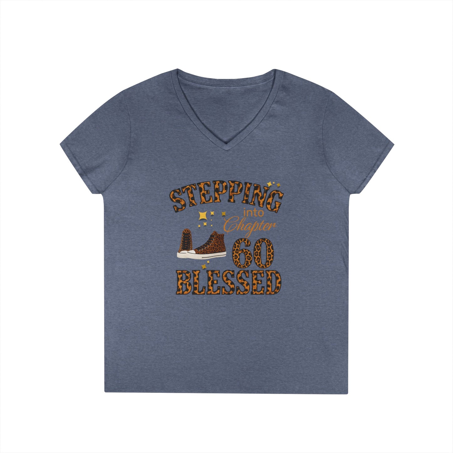Stepping into Chapter 60 Blessed V-Neck Tee
