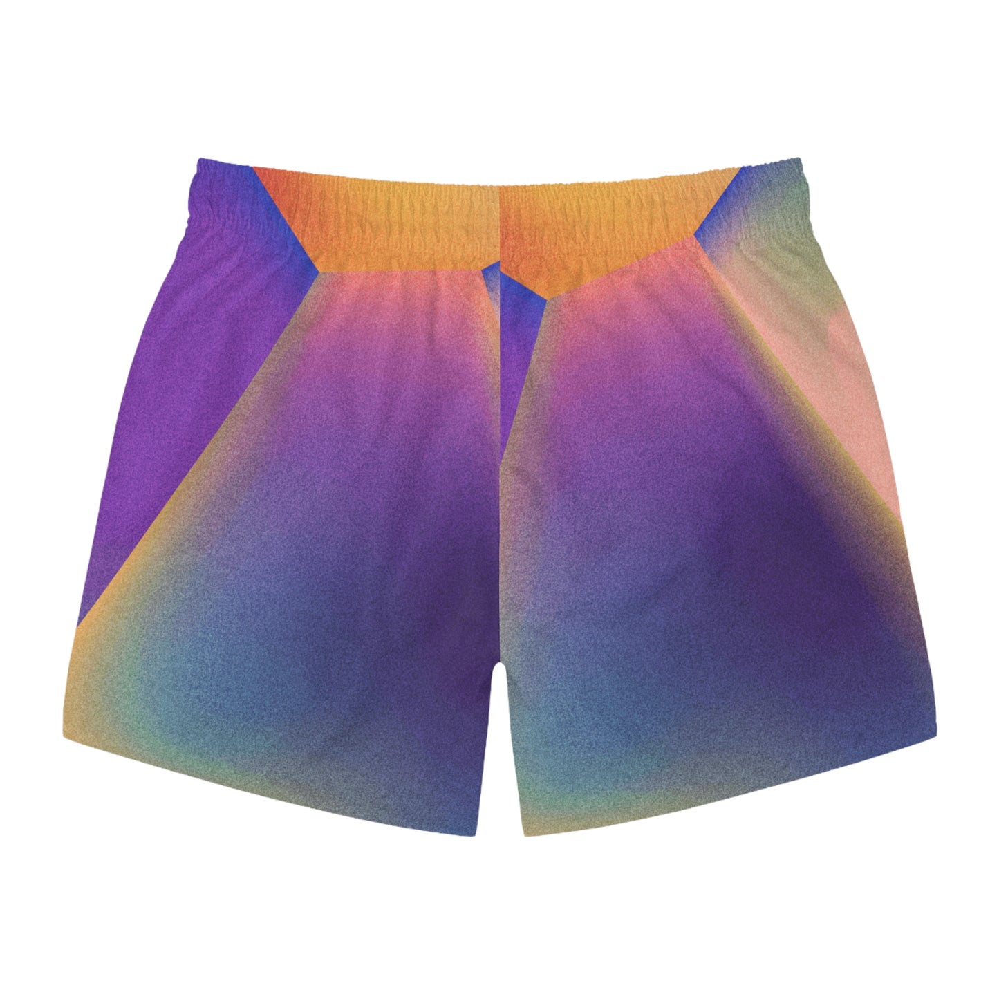 Vibrant Geometric Swim Trunks for Men, Unique One of a Kind Print Men's Trunk, Summer Fun with Matching (Women's Suit Sold Separately)