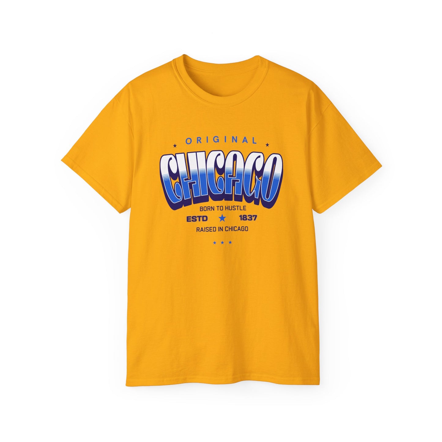 Chicago Hustle Graphic Tee, Streetwear T-Shirt, Gift for Travelers, Chicago Souvenir, Unisex Chicago T-Shirts Casual Wear. Chi-Town Tees
