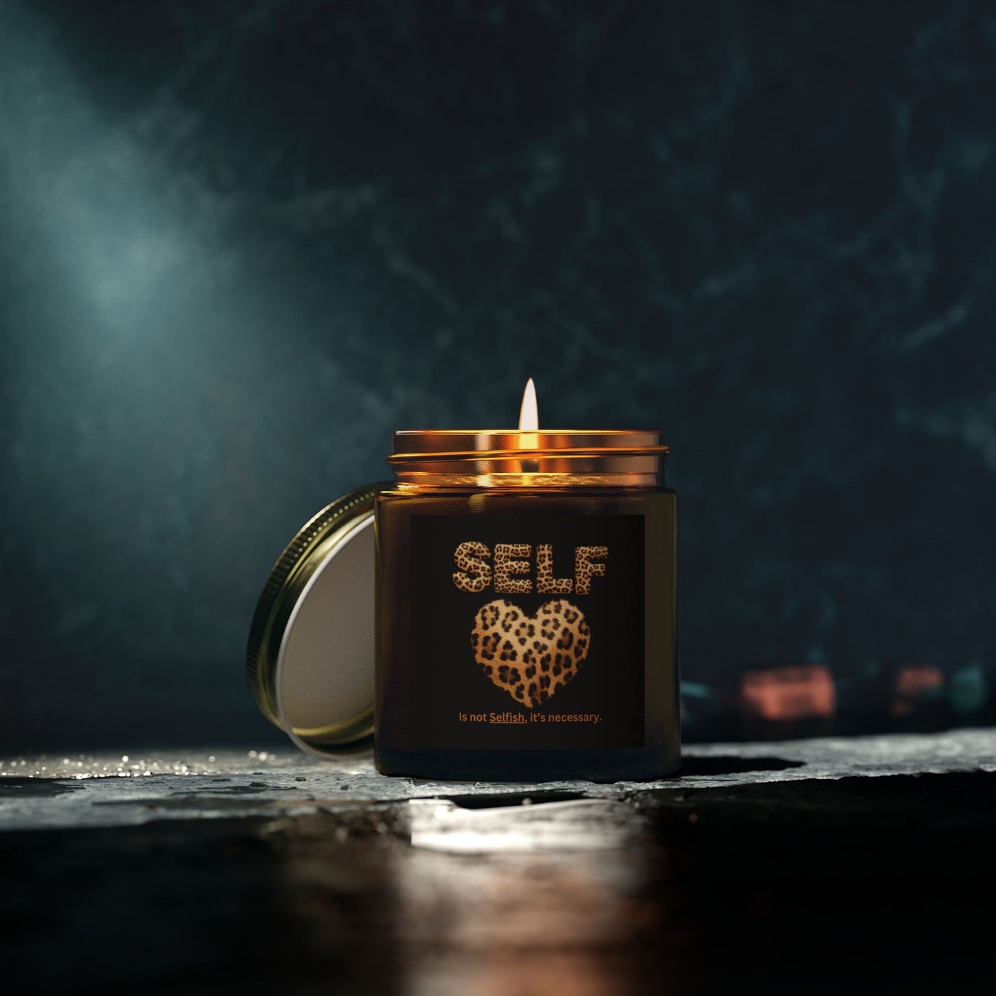 Self-Love Is Not Selfish, It's Necessary Scented Candles, Coconut Apricot Wax (4oz, 9oz)