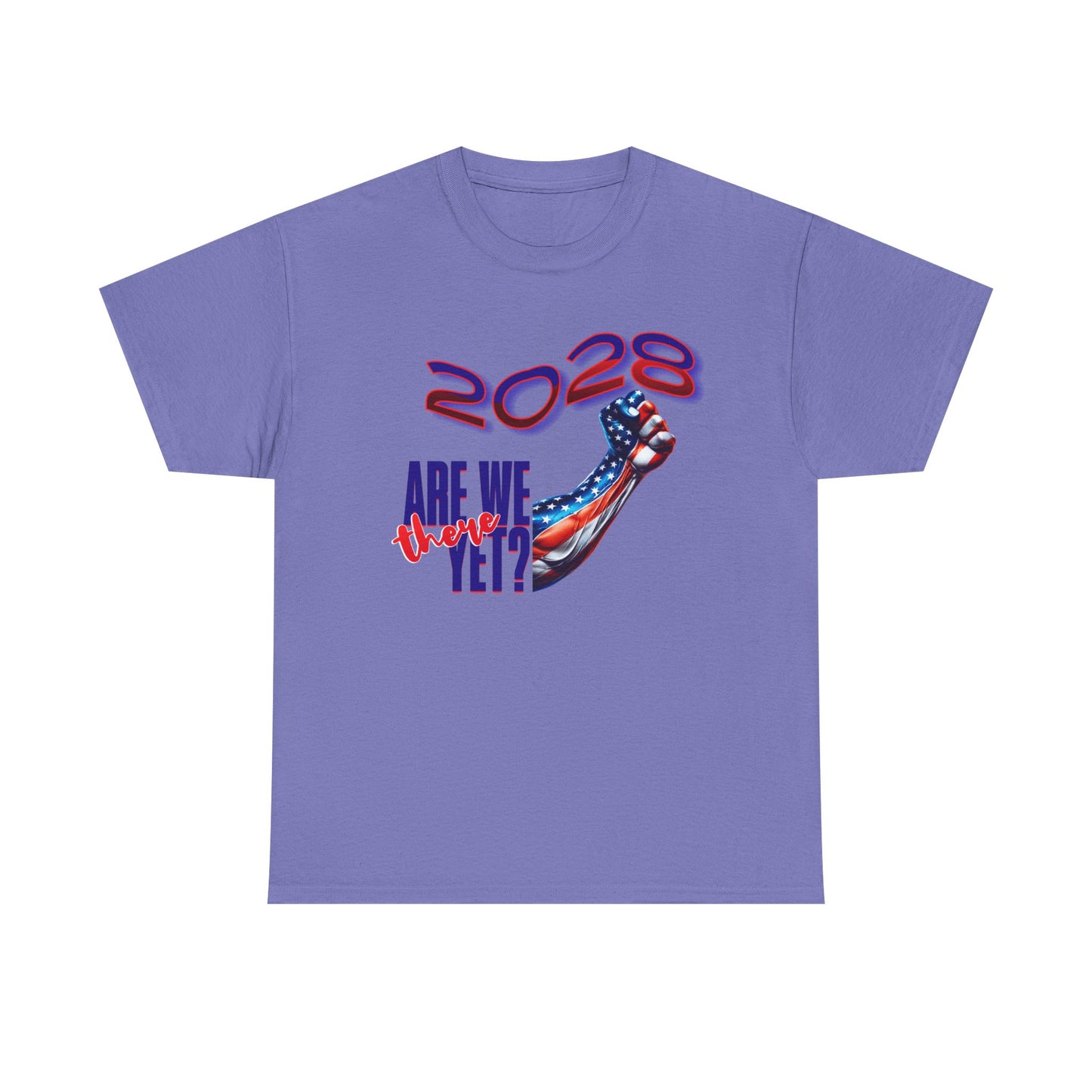 2028: Are We There Yet? - Patriotic Determination Design, American Flag Art, Political Statement Graphic Shirt, Activism and Patriotism Tees