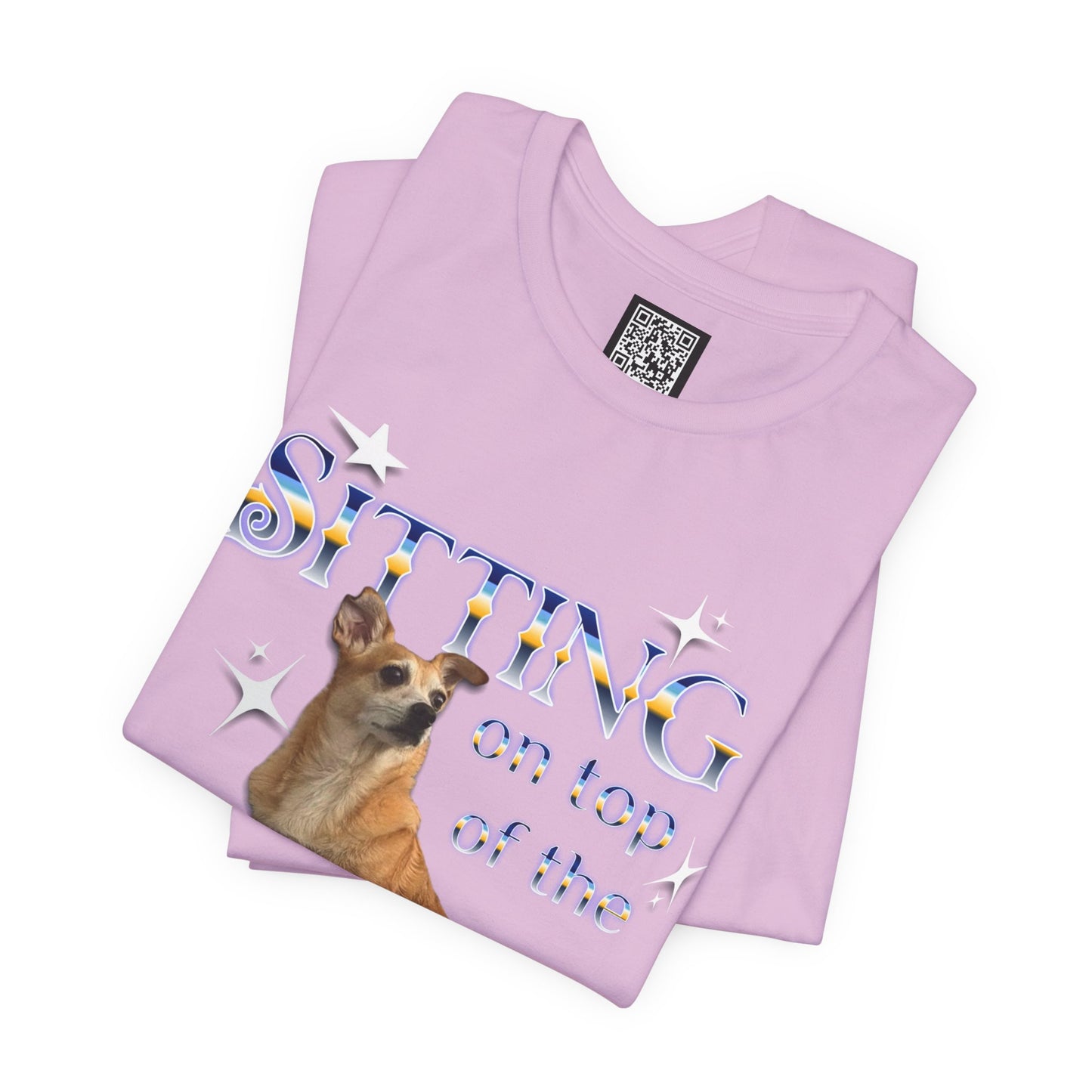 Personalized T‑Shirt for Pets— "Sitting on Top of the World" Chihuahua Graphic Tee