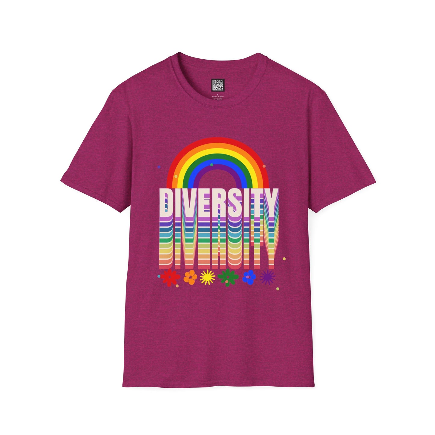 Rainbow Diversity Unisex Softstyle T-Shirt, LGBTQ+ Pride Apparel, WEHO Inclusive Gift, Casual Wear, Colorful Tee for Pride Celebrations