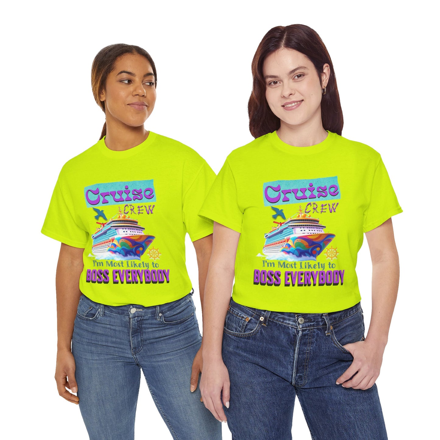 Cruise Crew Heavy Cotton Tee - Fun Cruise Vacation Shirt, Cruise-themed Apparel, Travel Gift, Nautical Wear, Summer Adventure T-Shirt