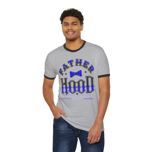 Fatherhood Unisex Cotton Ringer T-Shirt | Cool Dad Tee, Gift for New Dads, Father's Day Shirt, Dad Life Apparel, Casual Wear