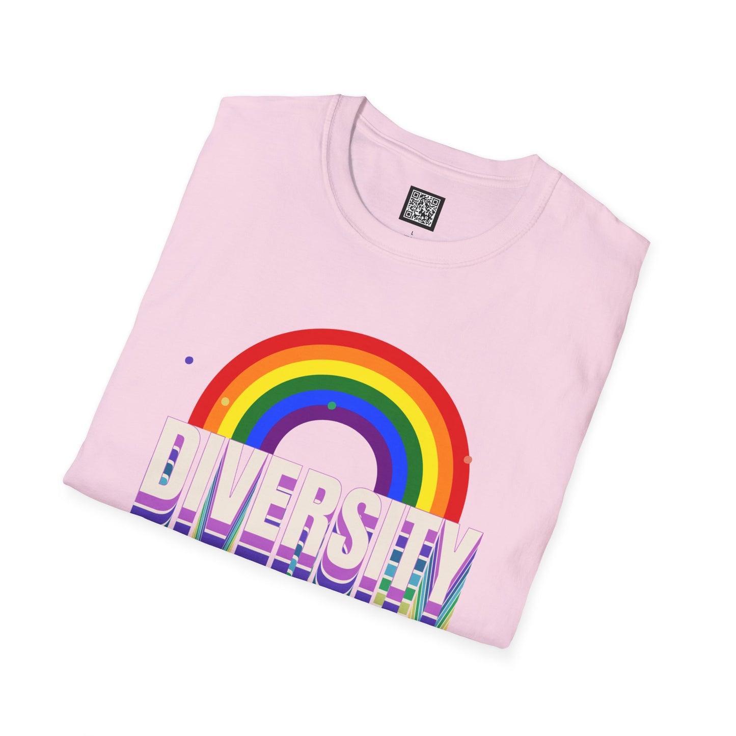 Rainbow Diversity Unisex Softstyle T-Shirt, LGBTQ+ Pride Apparel, WEHO Inclusive Gift, Casual Wear, Colorful Tee for Pride Celebrations
