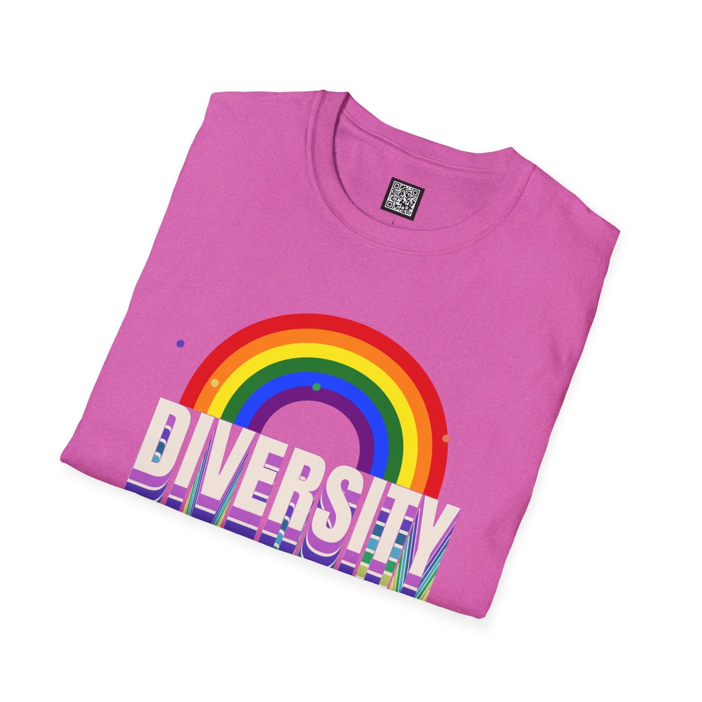 Rainbow Diversity Unisex Softstyle T-Shirt, LGBTQ+ Pride Apparel, WEHO Inclusive Gift, Casual Wear, Colorful Tee for Pride Celebrations