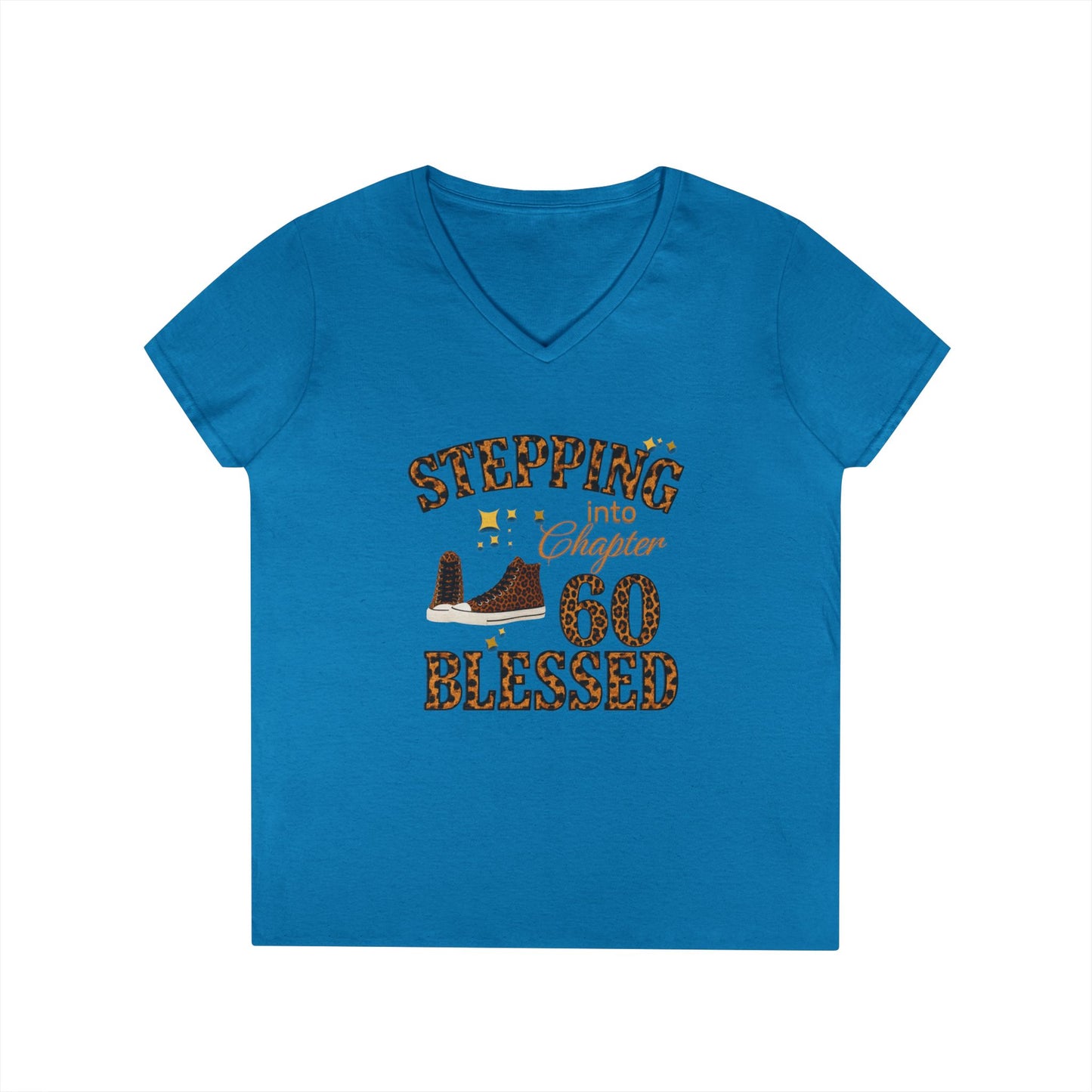 Stepping into Chapter 60 Blessed V-Neck Tee
