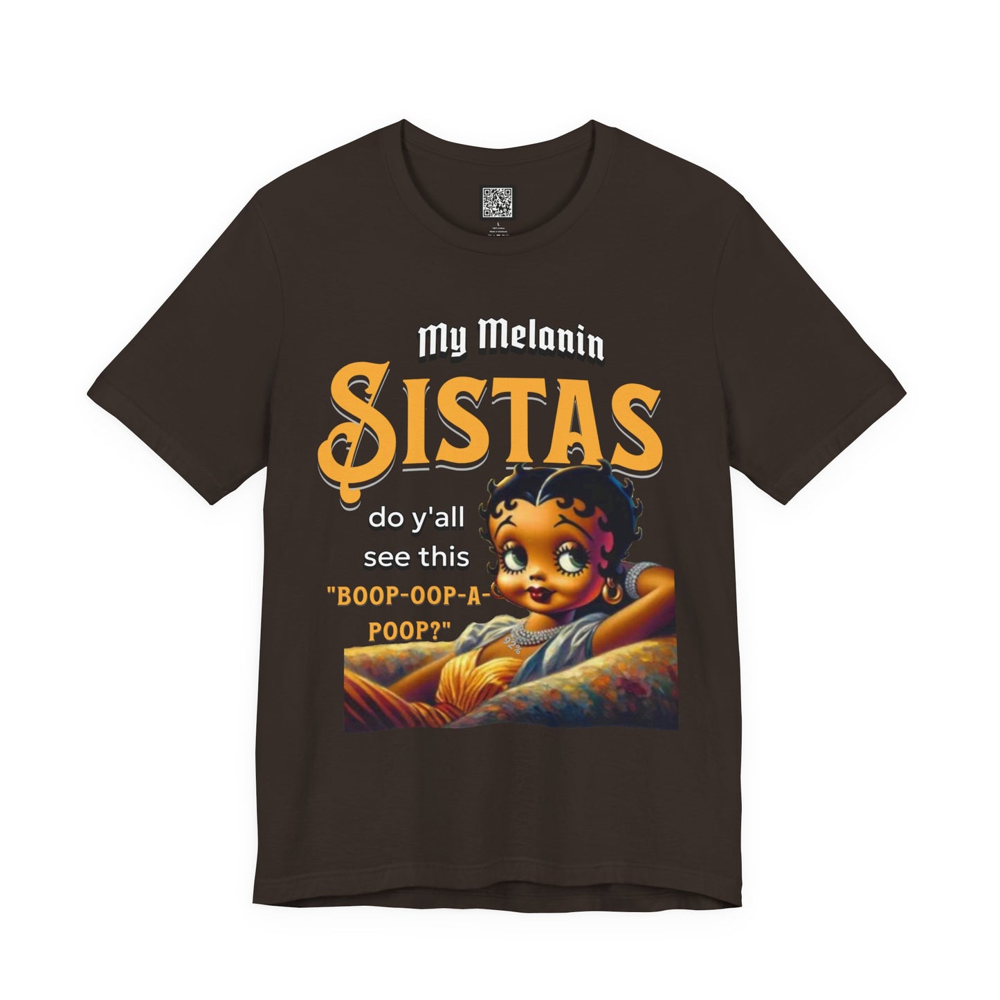 Melanin Betty Boop T-Shirt – "My Melanin Sistas" Black Girl Magic Tee, Funny Black Culture Shirt, XS–4XL