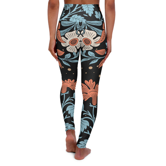 Floral High Waisted Yoga Leggings | Fitness Apparel, Activewear, Workout Pants, Yoga Gear, Women’s Leggings, Activewear for Women