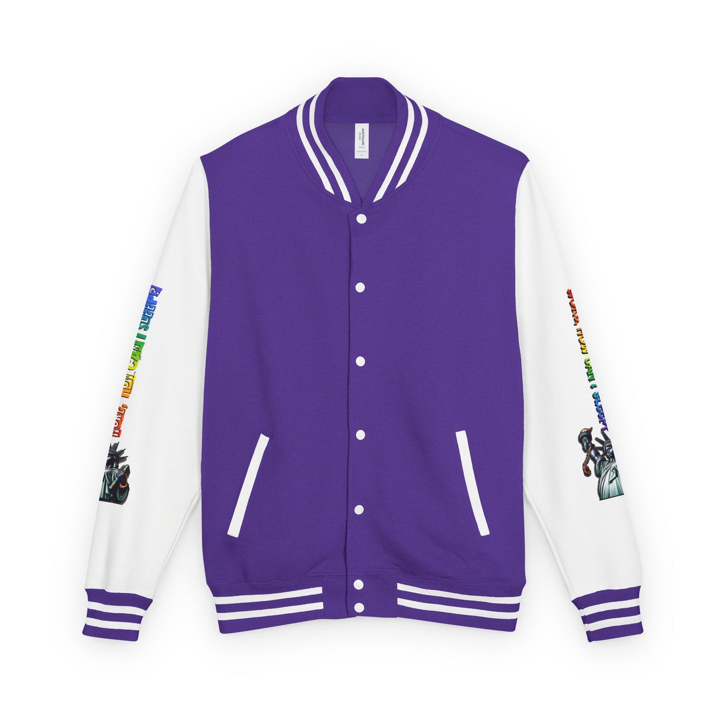 Letterman Jacket — 'America' Statue of Liberty Retro Graphic