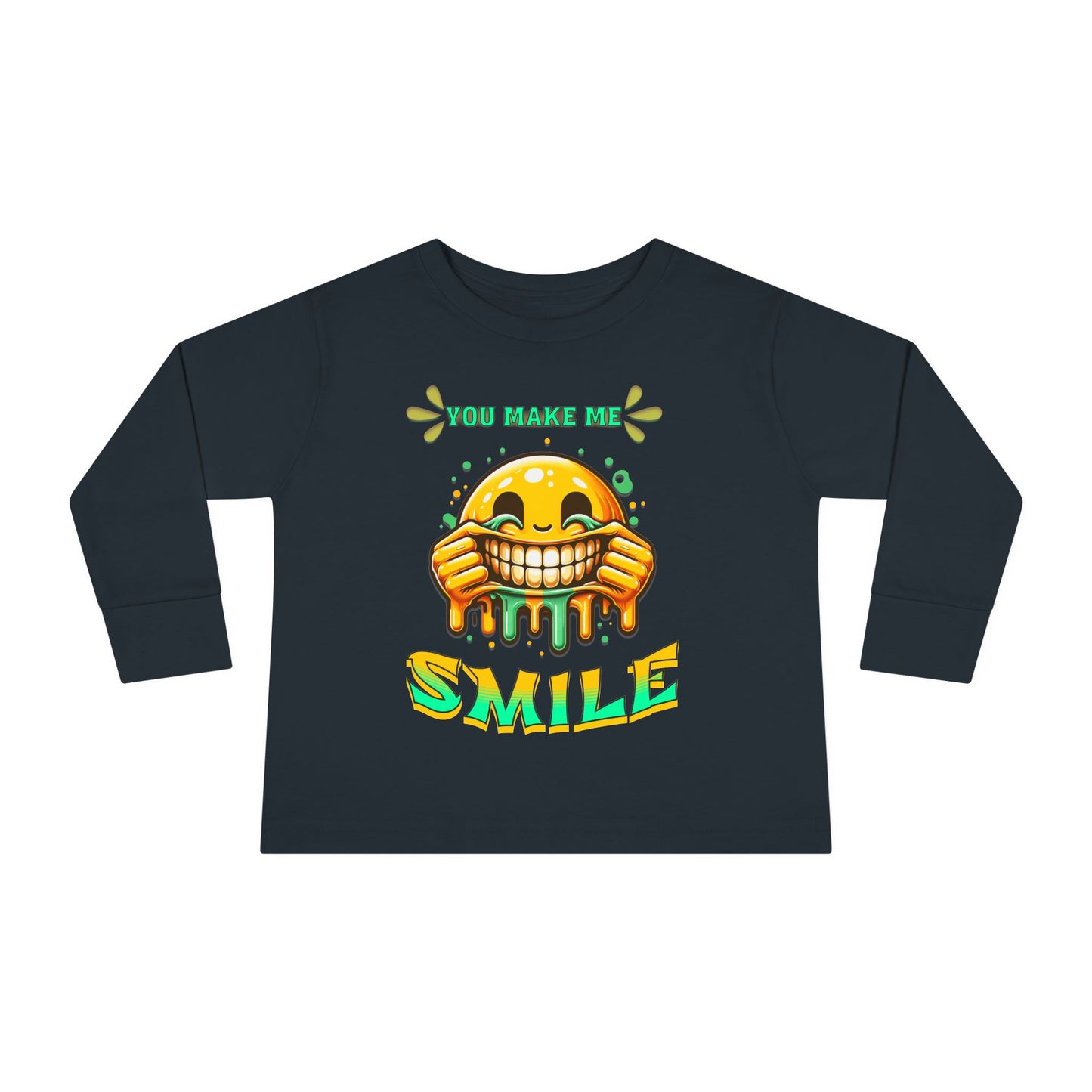 You Make Me Smile Toddler Long Sleeve Tee, Cute Kids T-Shirt, Joyful Nursery Clothing, Gift for Toddlers, Fall Fashion T-Shirts