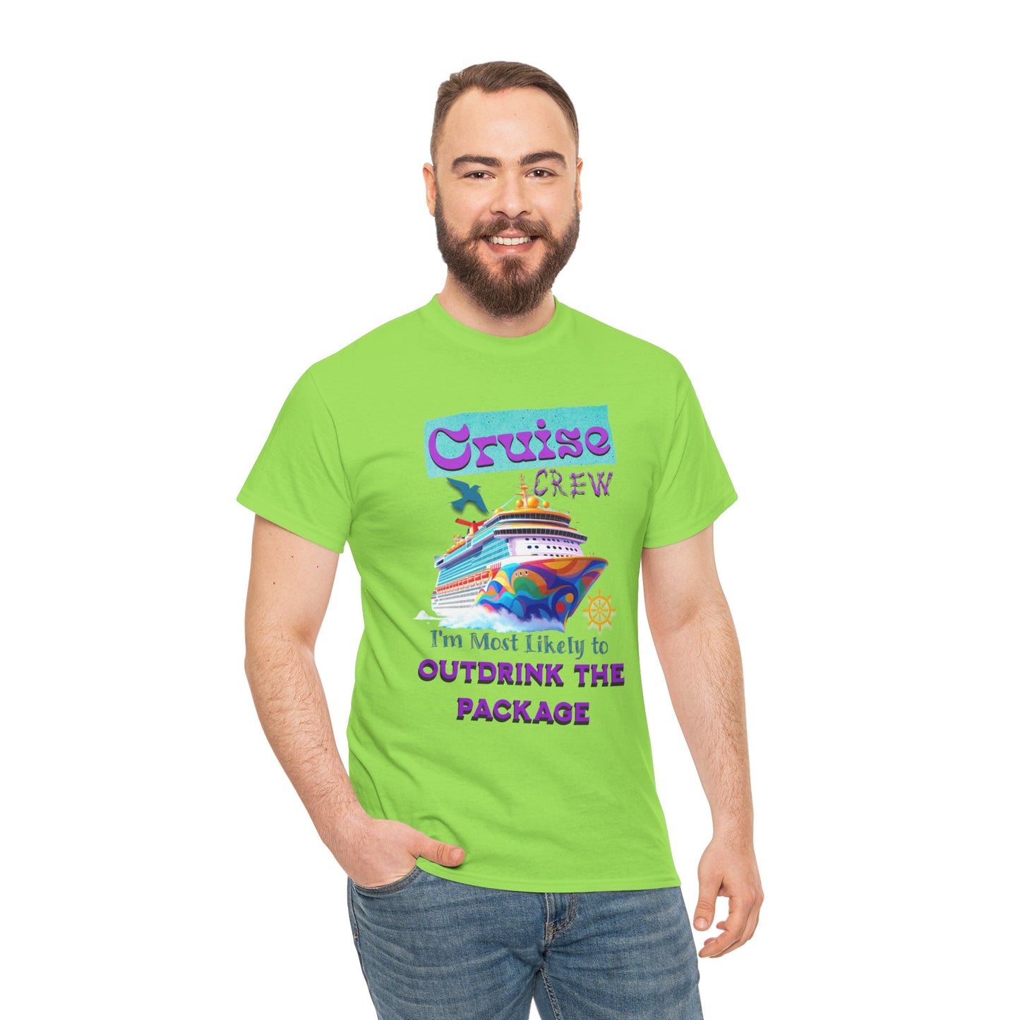 Cruise Crew Outdrink Package Tee | Fun Vacation T-Shirt | Perfect for Summer, Group Trips, Gifts, Drink Package T-Shirt for Cruise