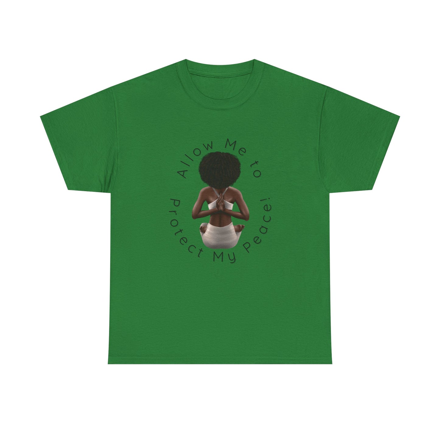 Protect My Peace Yoga Art - Afrocentric Serenity T-Shirt, Black History Month Shirts, T-Shirt Gift for Black Women, Gift for Yoga Enthusiast