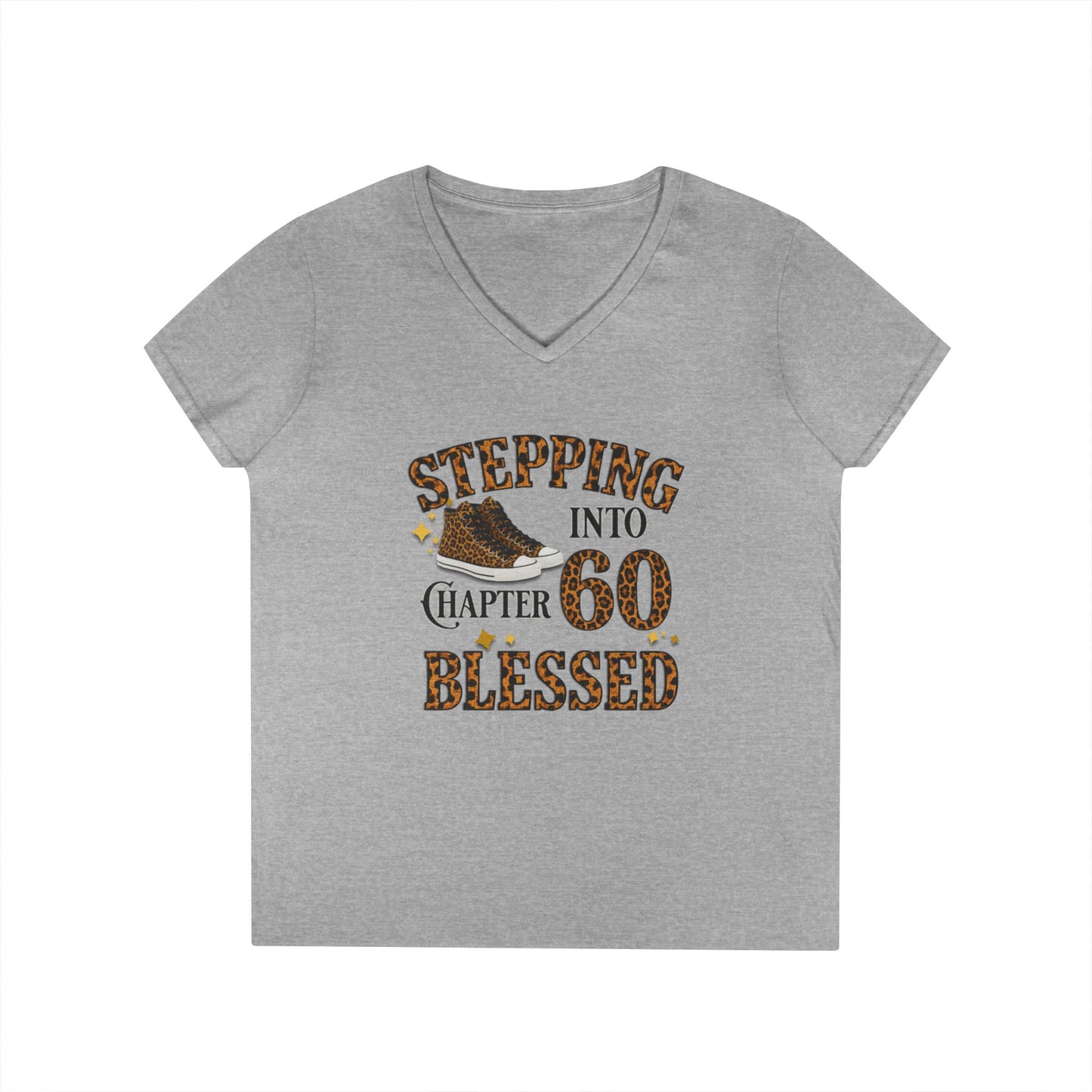 Stepping Into Chapter 60 Blessed V-Neck Tee