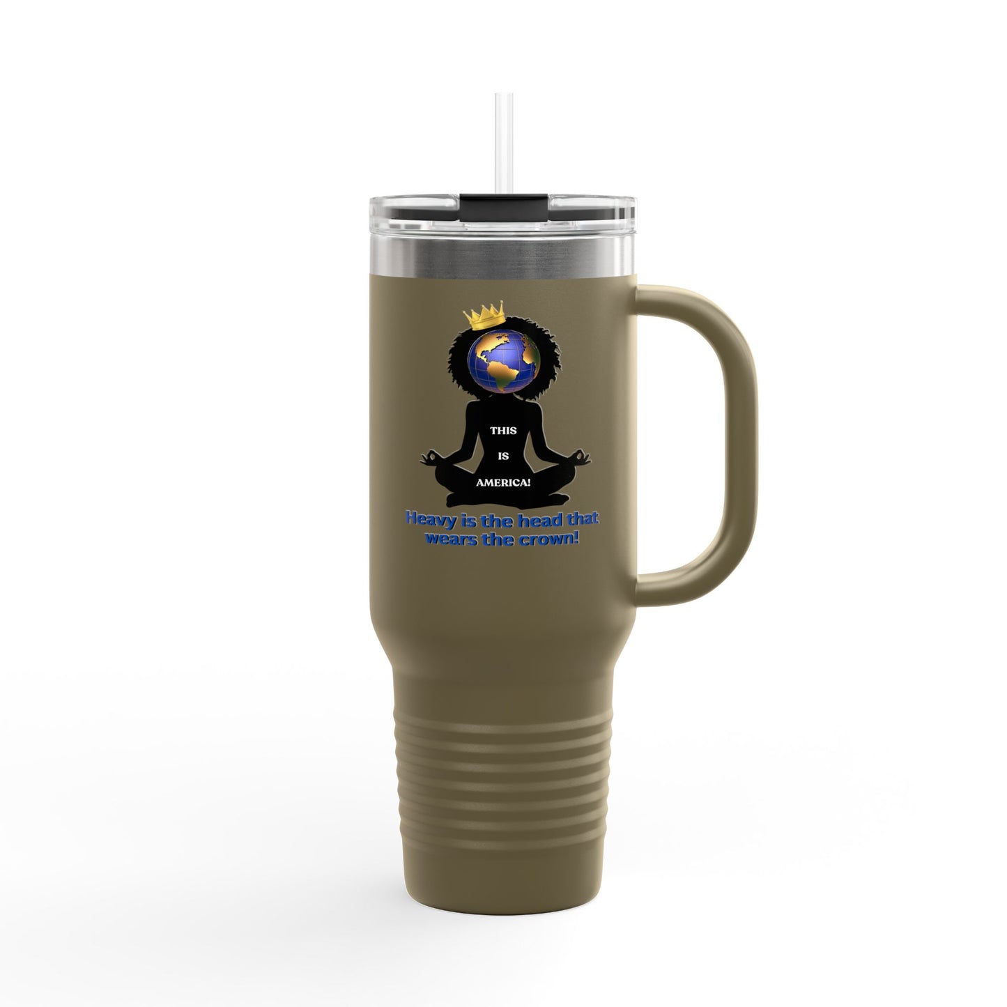"Heavy is the Head" Polar Camel 40oz Tumbler, 40oz Stainless Steel Tumbler