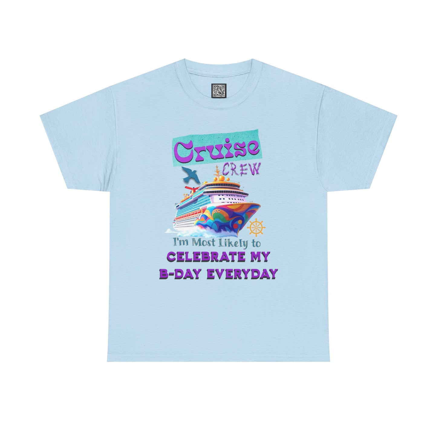 Cruise Crew Birthday Tee, Unisex Cotton T-Shirt, Vacation Apparel, Party Outfit, Gift for Travelers, Fun Cruise Wear, Cruise Birthday T-Shirt