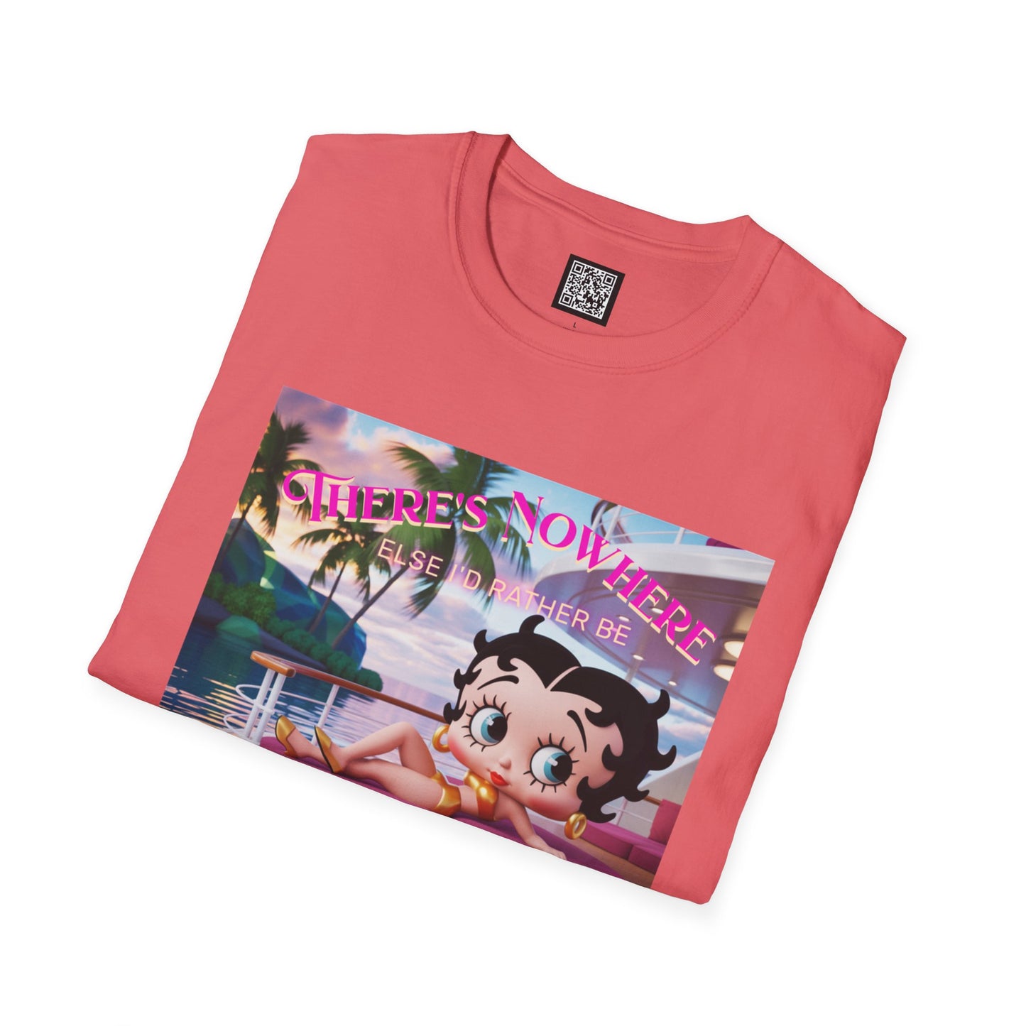 Betty Boop Tropical Unisex T-Shirt, Beach Lover Tee, Summer Vibes Shirt, Retro Cartoon Apparel, Gifts for Her, Fun Vacation Top