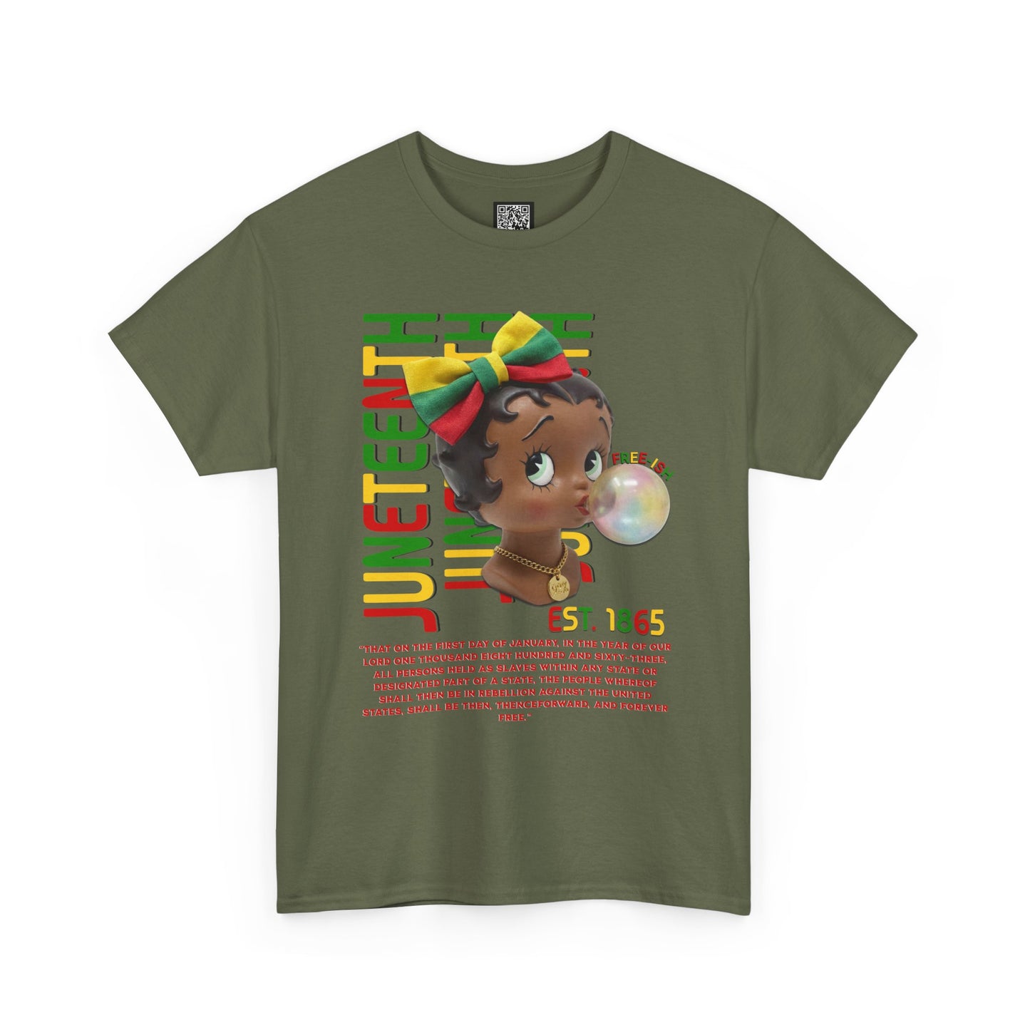 Juneteenth Betty Boop Graphic Tee — "Juneteenth Est. 1865" Celebration T-Shirt