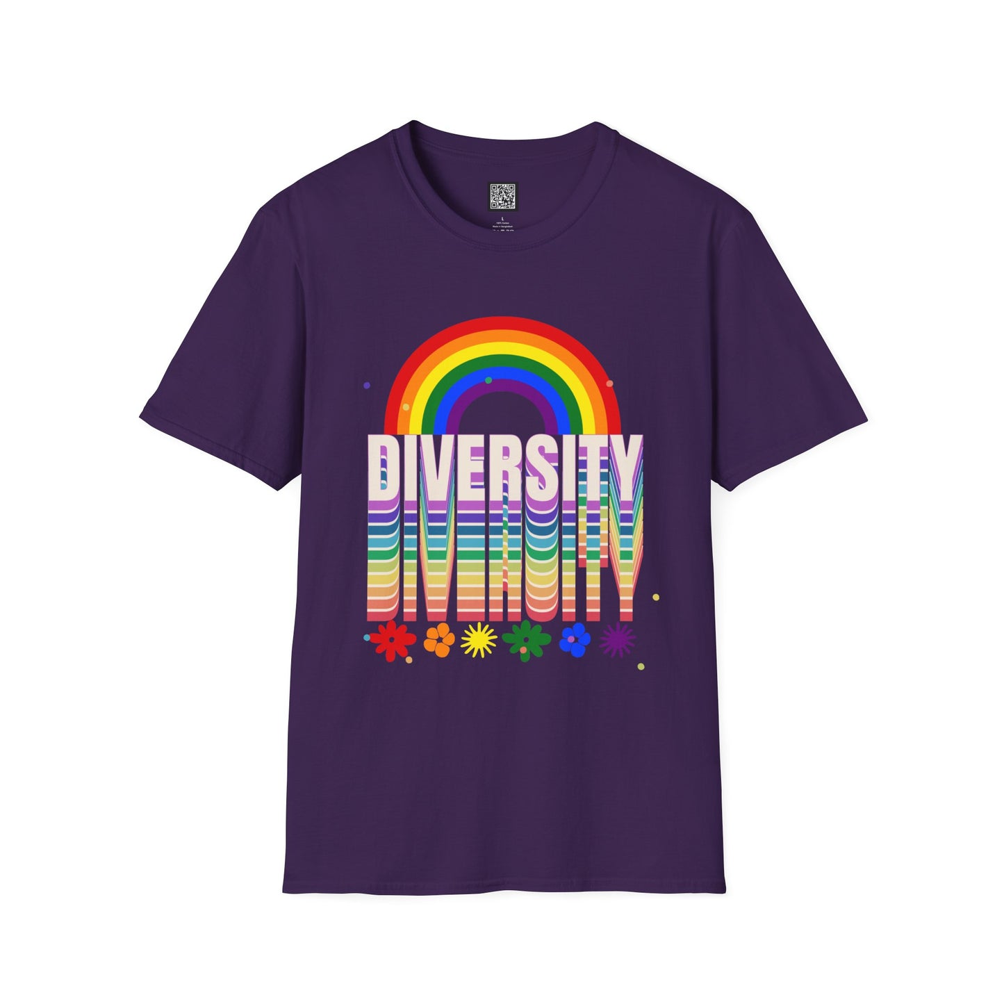 Rainbow Diversity Unisex Softstyle T-Shirt, LGBTQ+ Pride Apparel, WEHO Inclusive Gift, Casual Wear, Colorful Tee for Pride Celebrations
